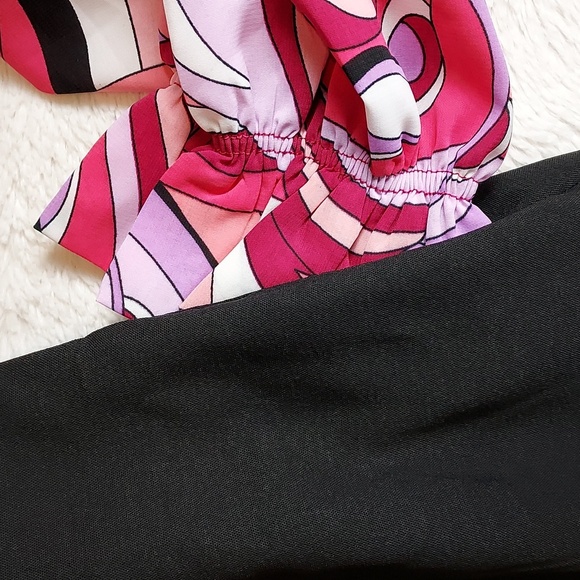 Smak Parlour NWT Multicolored Retro Mod Psychedelic Ruffle Mini Dress Size L - Picture 6 of 10